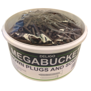 Brown Plugs & Pozi Csl Twinthread Woodscrews Megabucket