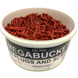 Red Plugs & Pozi Csl Twinthread Woodscrews Megabucket